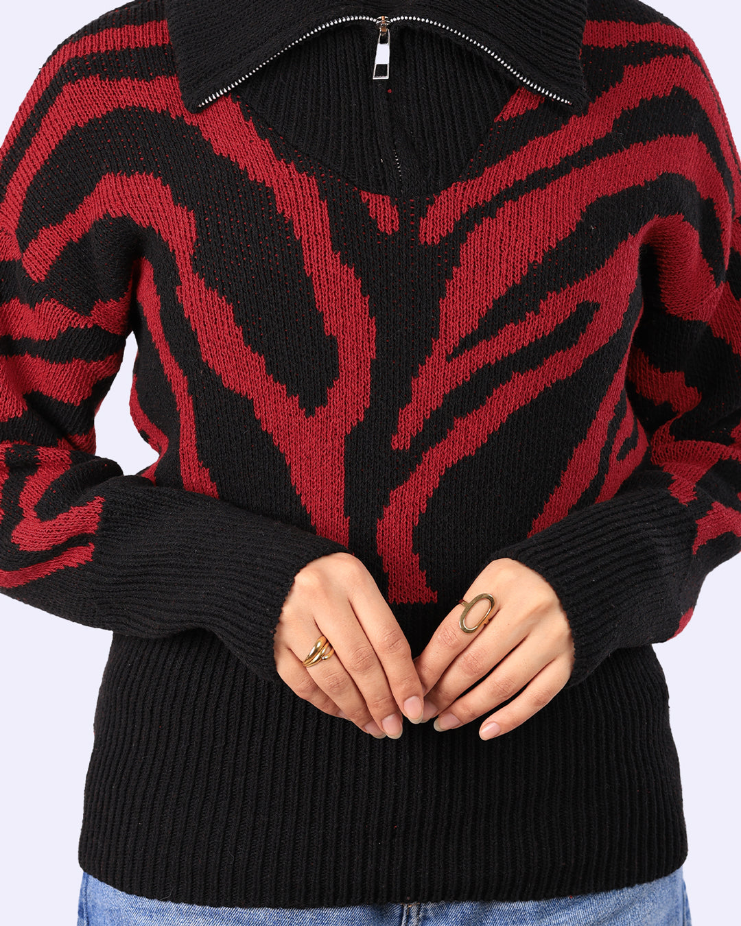 Shadow Line Zip Pullover