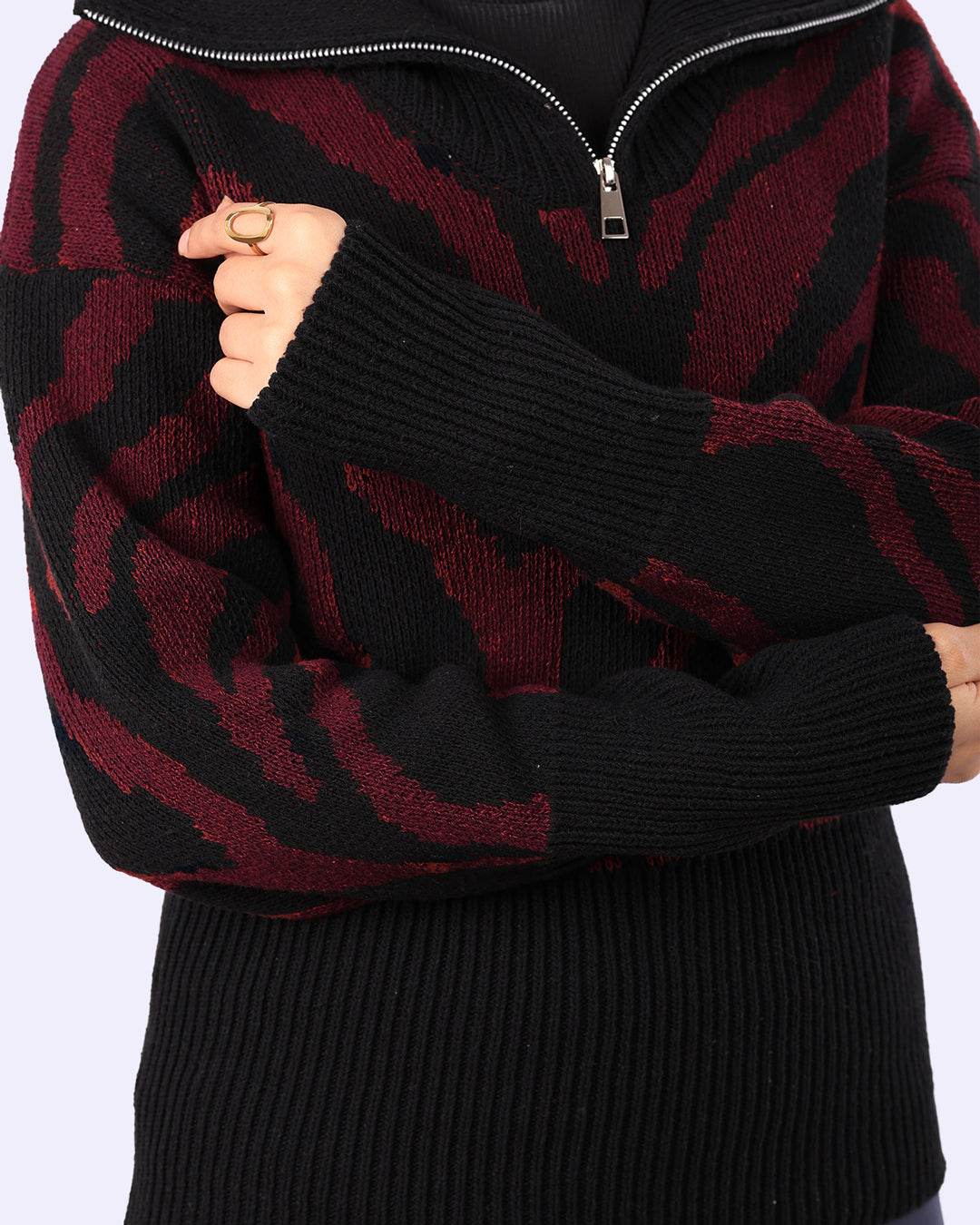 Shadow Line Zip Pullover