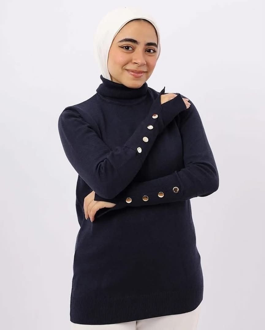 High Neck Button Basic