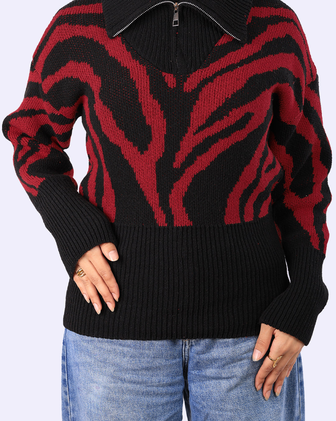 Shadow Line Zip Pullover