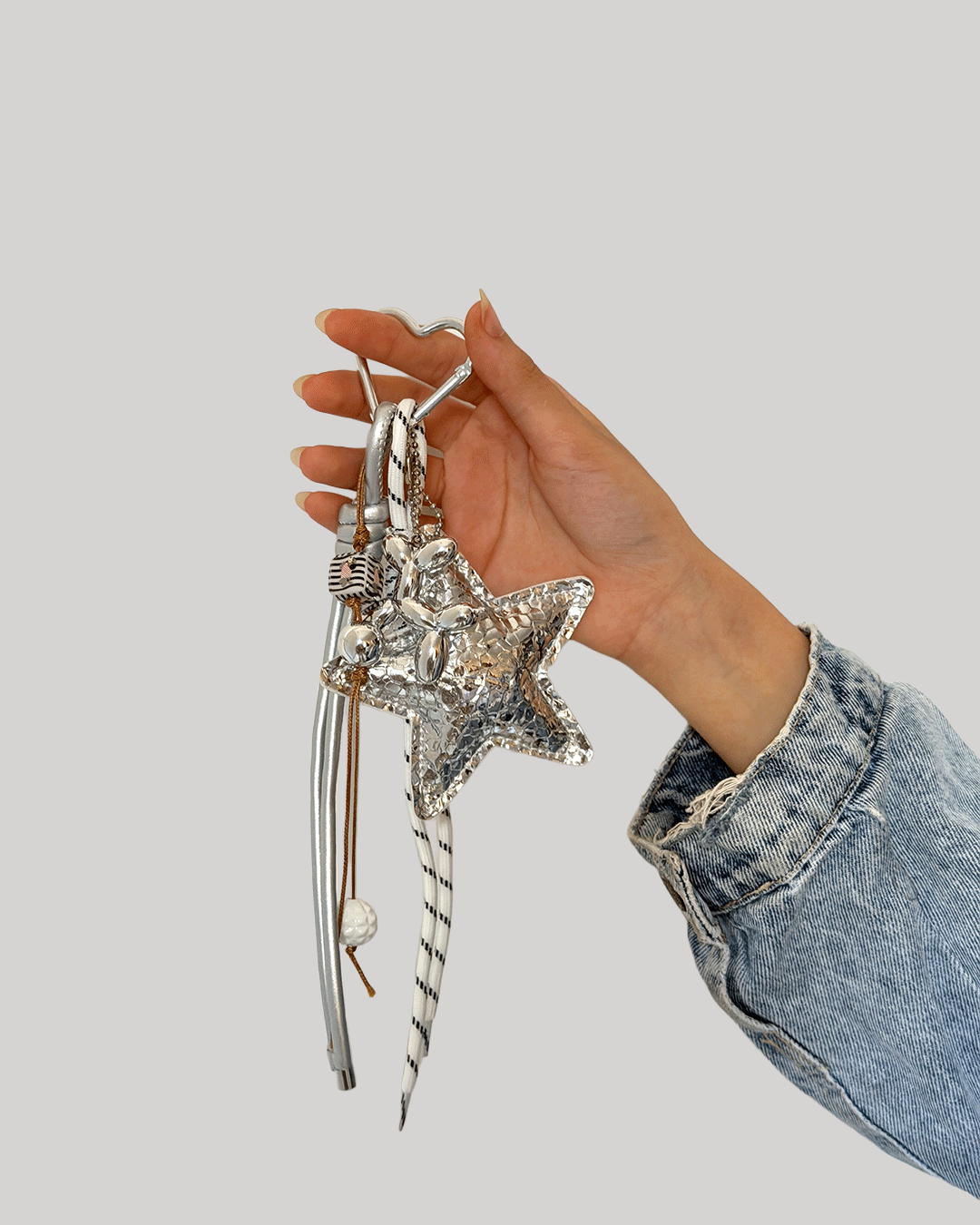 Silver Star Keychain