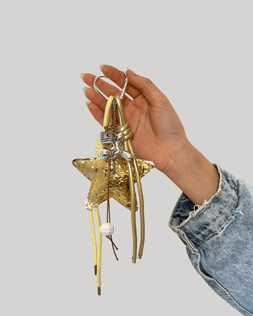Gold Star Keychain