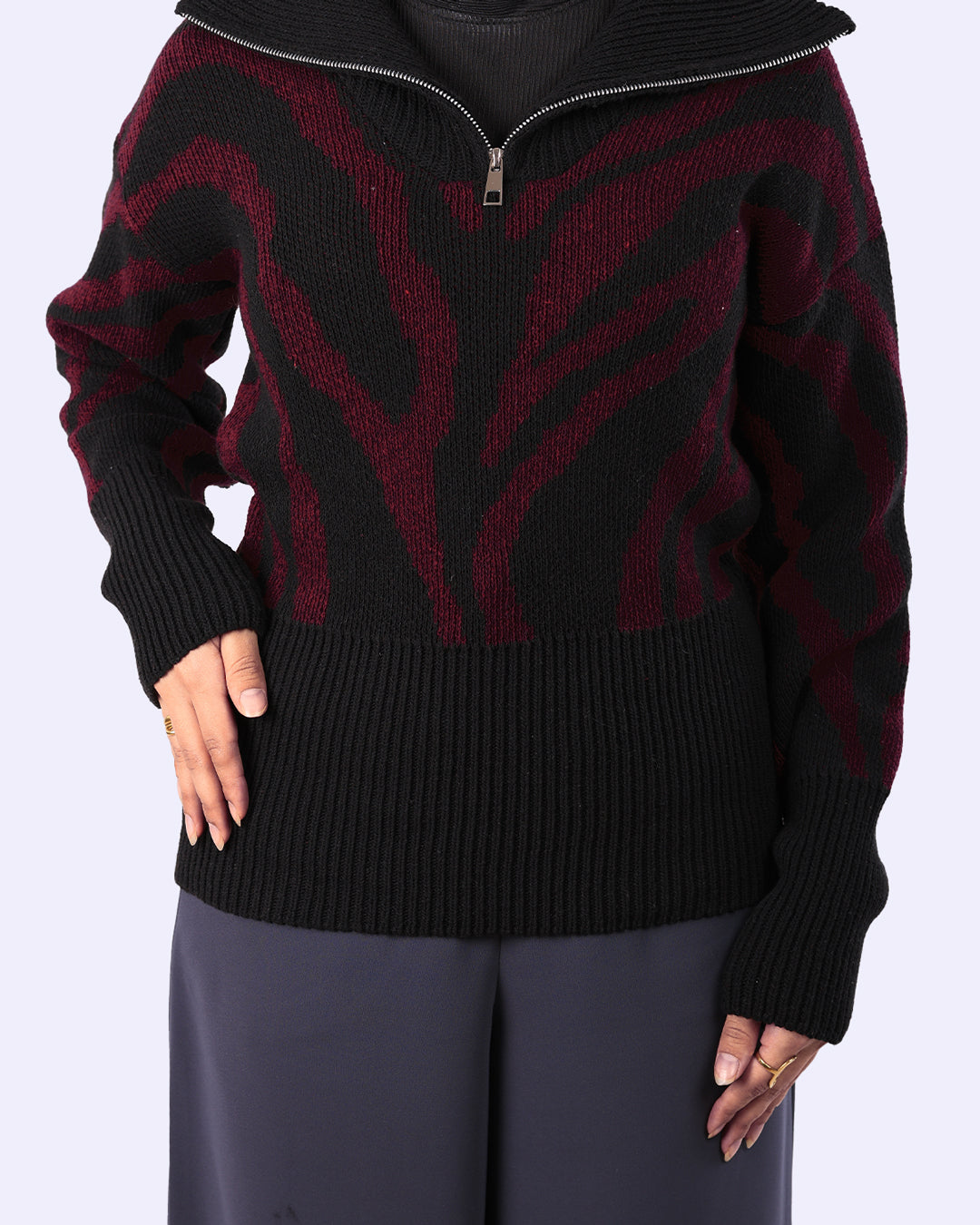 Shadow Line Zip Pullover