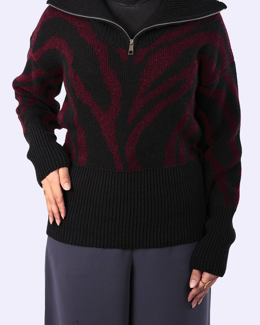 Shadow Line Zip Pullover