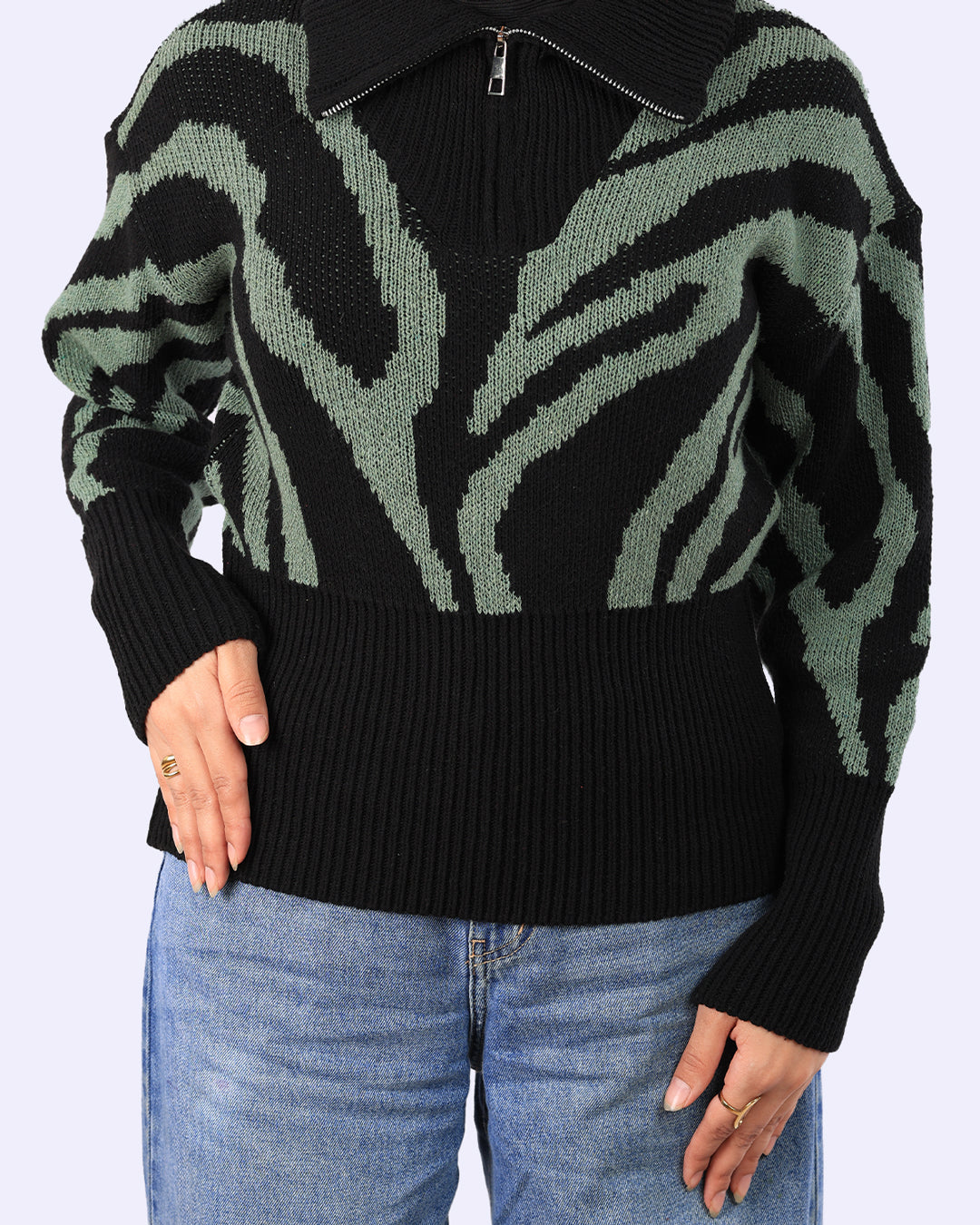 Shadow Line Zip Pullover