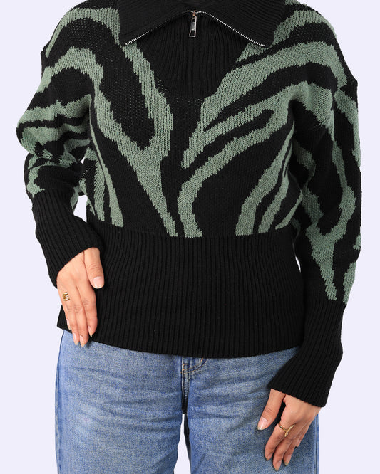 Shadow Line Zip Pullover