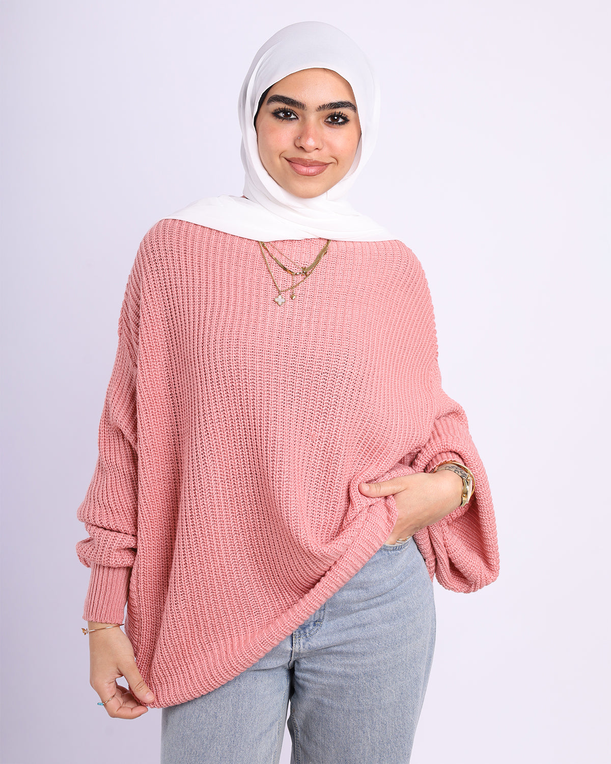 Batwing Sleeves knitted pullover