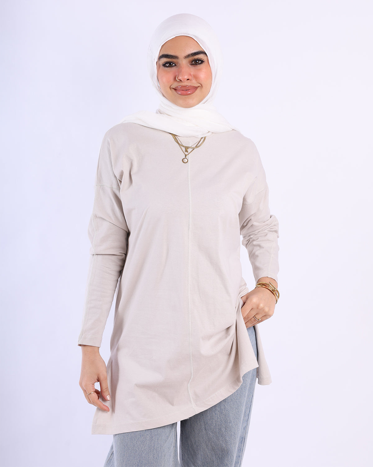 Line Side Cut T-Shirt