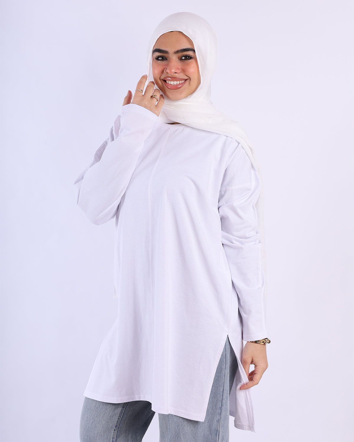 Line Side Cut T-Shirt